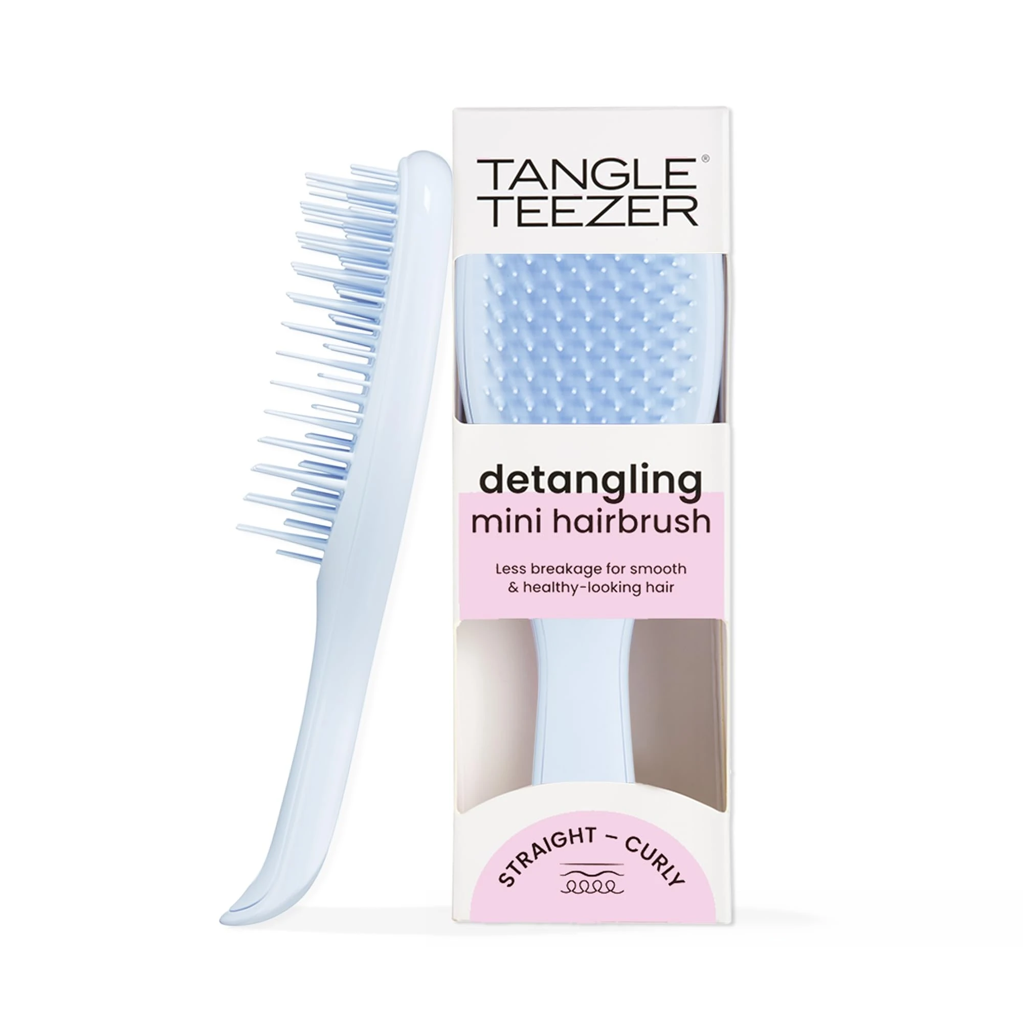 Tangle Teezer Mini Ultimate Detangler - For Wet & Dry Hair - Detangling Brush for All Hair Types - Perfect Brush For Kids & Travel - Digital Lavender