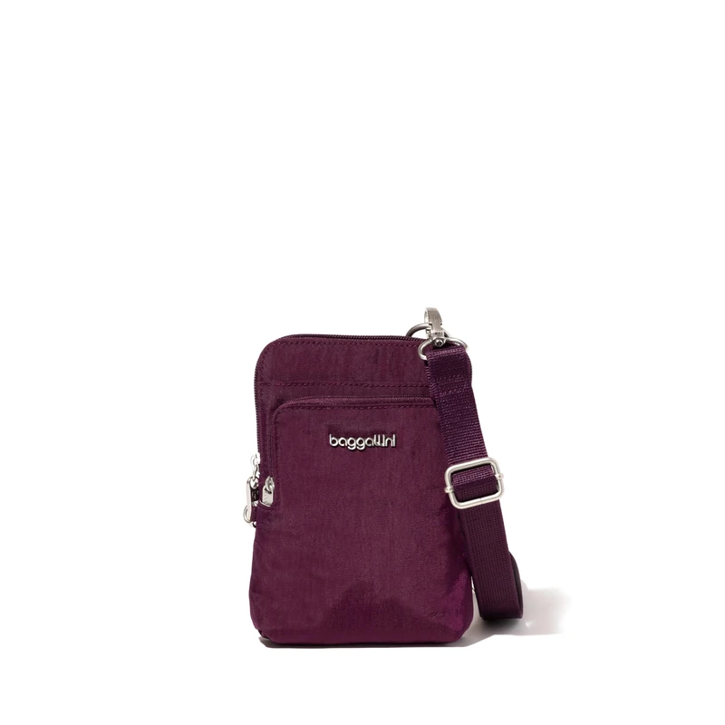 Baggallini Women's Securtex Anti-Theft Activity Crossbody Bag, Mulberry, One Size