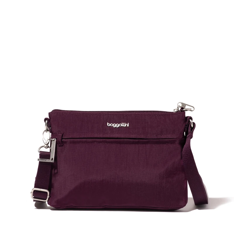 Baggallini Women's Securtex Anti-Theft Memento Crossbody Bag, Mulberry, One Size