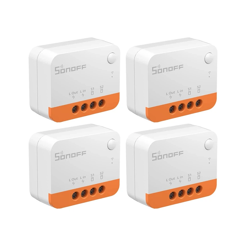 SONOFF ZBMINIL2 ZigBee Smart Switch (No Neutral Wire Required), 6A/1440W, 2 Way Smart Switch, Compatible with Alexa, Google Home, Home Assistant, ZigBee 3.0 Gateway Hub Required (4 Pack)