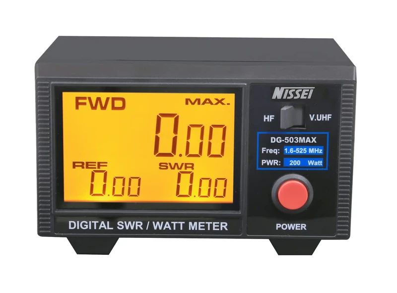 NISSEI DG-503 MAX Digital Roe Meter (SWR) and Power - CW/FM/FDMA/DMR (TDMA)/Am/SSB (Pep)