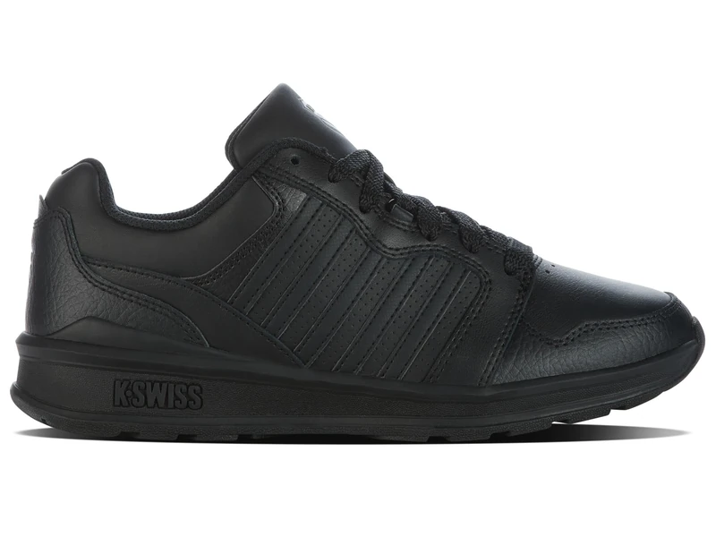 K-Swiss Women's Rival Sneaker, Black/Black/Smoked Pearl, 5.5 UK
