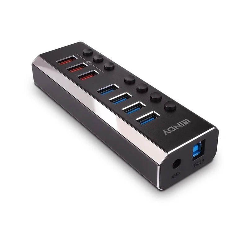 Lindy 4 Port USB 3.0 Hub with 3 Quick Charge Ports
