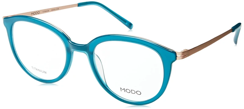 MODO & ECO Glasses for Women, Teal/Blue, 48/20/140