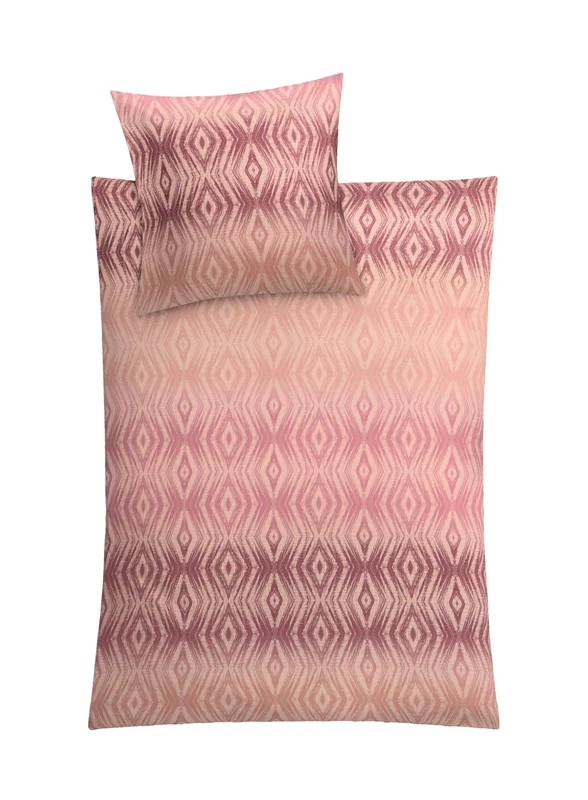 Kleine Wolke Tebas Bed Linen, Cotton, Pastel Rose, 155 x 220 cm (80 x 80 cm)