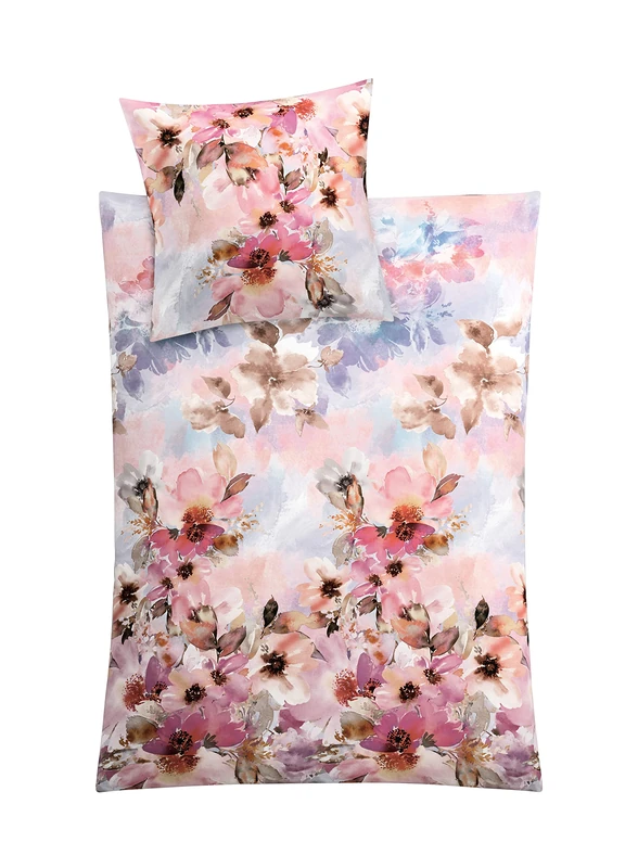 Kleine Wolke Amaris Bed Linen, Cotton, Multicoloured, 155 x 220 cm (80 x 80 cm)