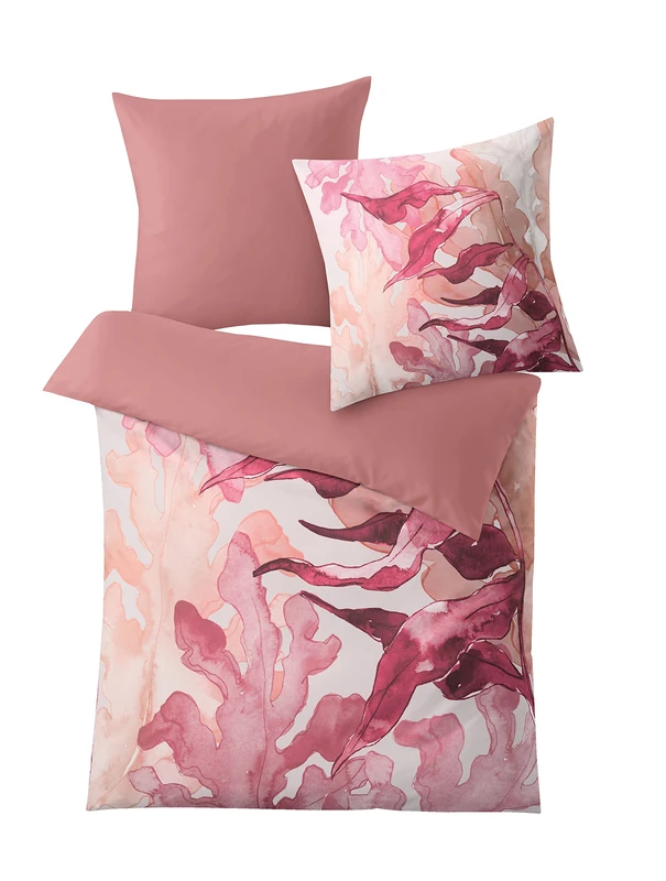 Kleine Wolke Blaze Bed Linen, Cotton, Multicoloured, 155 x 220 cm (80 x 80 cm)