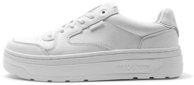 Palladium Women's PALLASPHALT LO LTH Sneaker, Star White, 10 UK