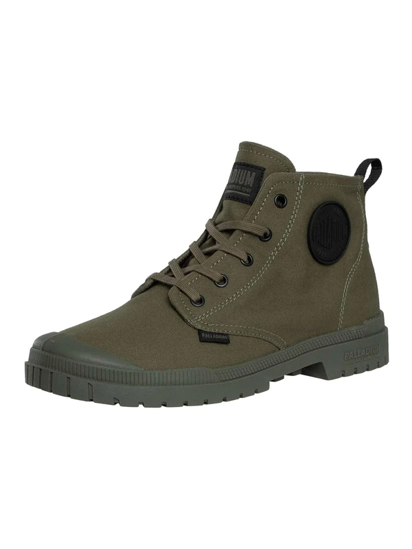 Palladium Pampa SP20 Hi Canvas 76838008M, Boots, Olive Night, 5 UK