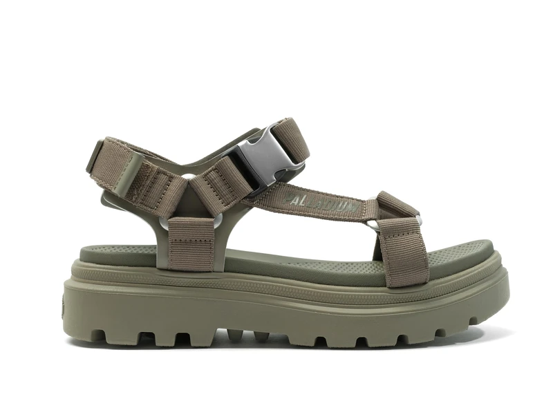 Palladium Women's PALLACRUISE Strap Sneaker, Dusky Green, 8 UK