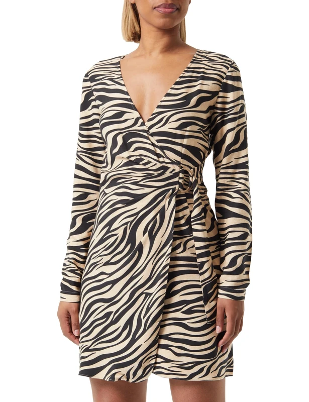 Scotch & Soda Women's Mini Dress with Drape Detail Casual, Tiger 1141, 14