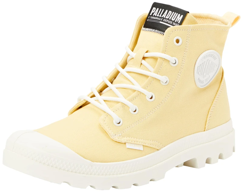 Palladium Unisex Pampa White Sneaker, Sunshine, 5 UK