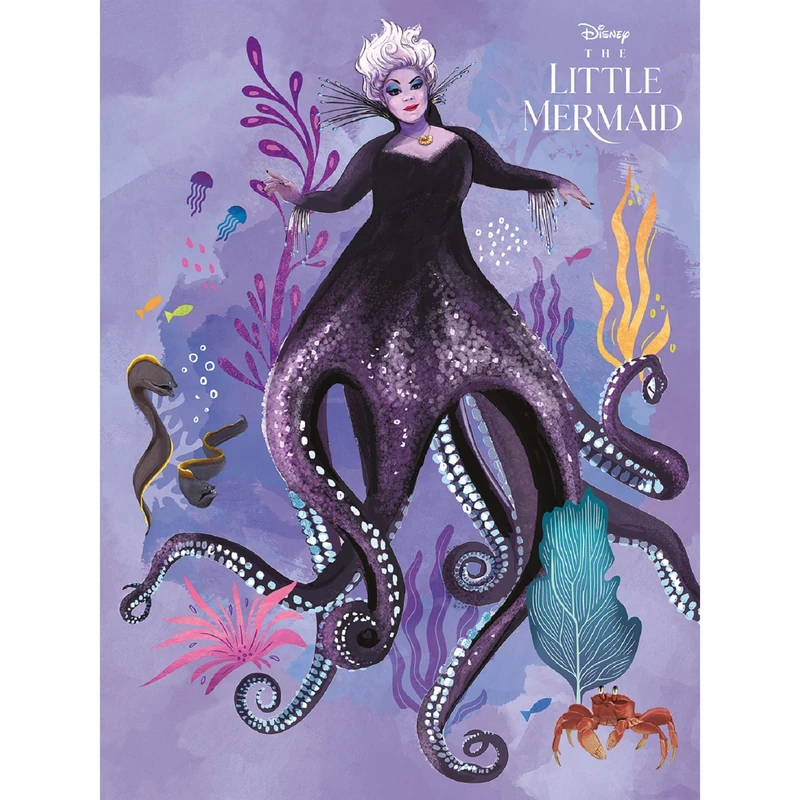 Pyramid International Disney The Little Mermaid Canvas (Ursula Under the Sea Design) Large Canvas 60cm x 80cm, Wall Pictures for Men, Women and Kids - Official Merchandise