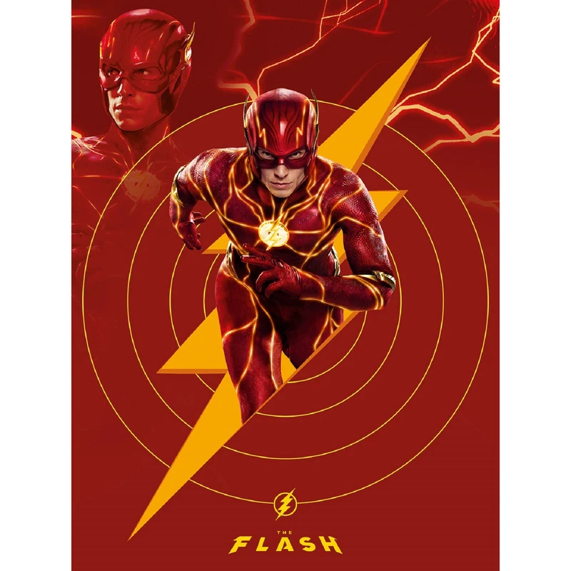 Pyramid International The Flash Canvas (Energy Design) Large Canvas 60cm x 80cm, Wall Pictures for Men, Women and Kids - Official Merchandise,Multi-Colour,24 x 32 inches