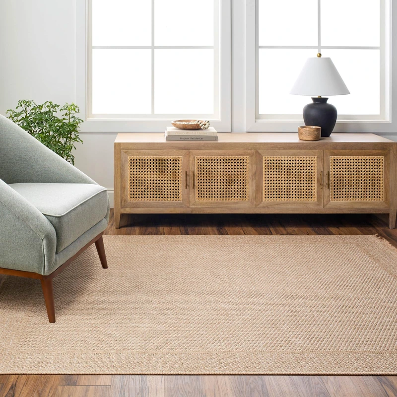 Livabliss Albany Indoor Outdoor Rug - Large Boho Rugs for Living Room 200x275 cm Dining, Kitchen Carpet, Patterned Neutral and Coloured Rugs, Waterproof, Stain Durable - Beige