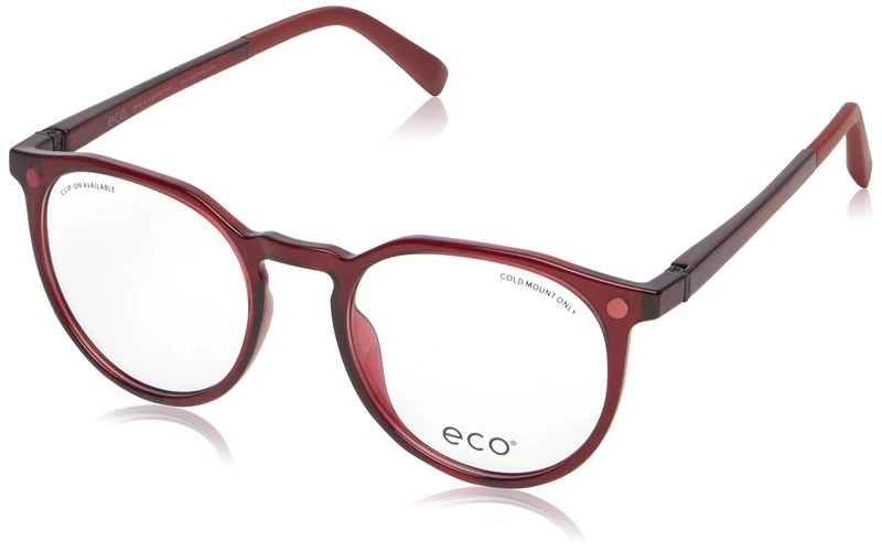MODO & ECO Poplar Unisex Adult Glasses, Burgundy, 50/19/143