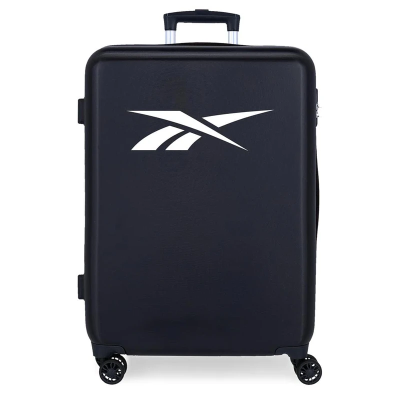Reebok Portland Medium Suitcase, Blue, 48 x 68 x 26 cm, Hard ABS, Side Combination Lock, 70 L, 3 kg, 4 Double Wheels