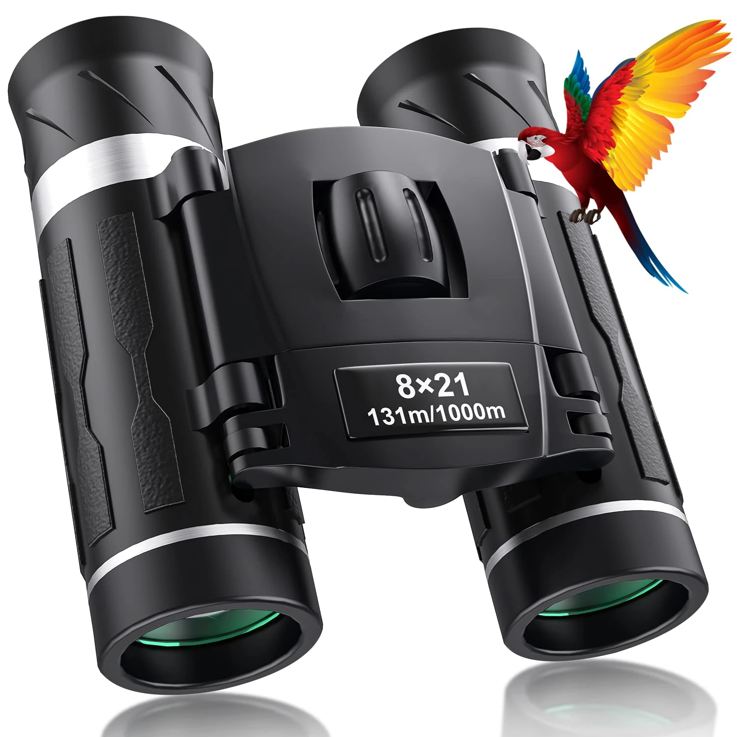 200x25 Compact Binoculars for Adults and Kids, High Powered Mini Pocket Binoculars, Small Binoculars for Bird Watching, Concert, Theater, Opera, Travel, Sport Game (BK5-8X21-Premium)