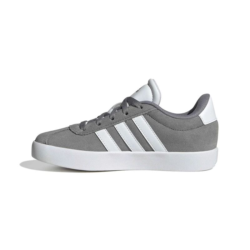 adidas Unisex Kids VL Court 3.0 Shoes, Grey Three/Cloud White/Grey Two, 3 UK