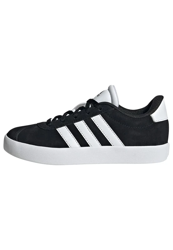 adidas Unisex Kids VL Court 3.0 Shoes, Core Black/Cloud White/Core Black, 4 UK