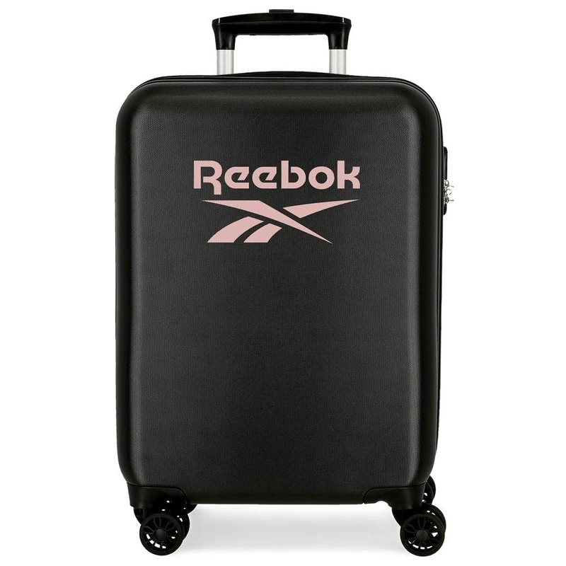 Reebok Beverly Cabin Bag, Black, 38 x 55 x 20 cm, Hard ABS, Side Combination Lock, 34 L, 2 kg, 4 Wheels, Hand Luggage