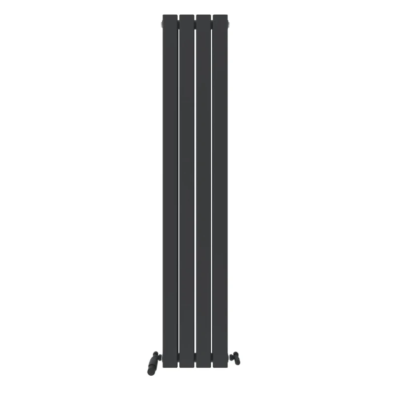 iBathUK Apex Tall Vertical Radiator, Double Flat Panel Radiators, 1600x306mm Slim Radiator, Wall Mounted for Bathroom,Kitchen,Living Room- Anthracite
