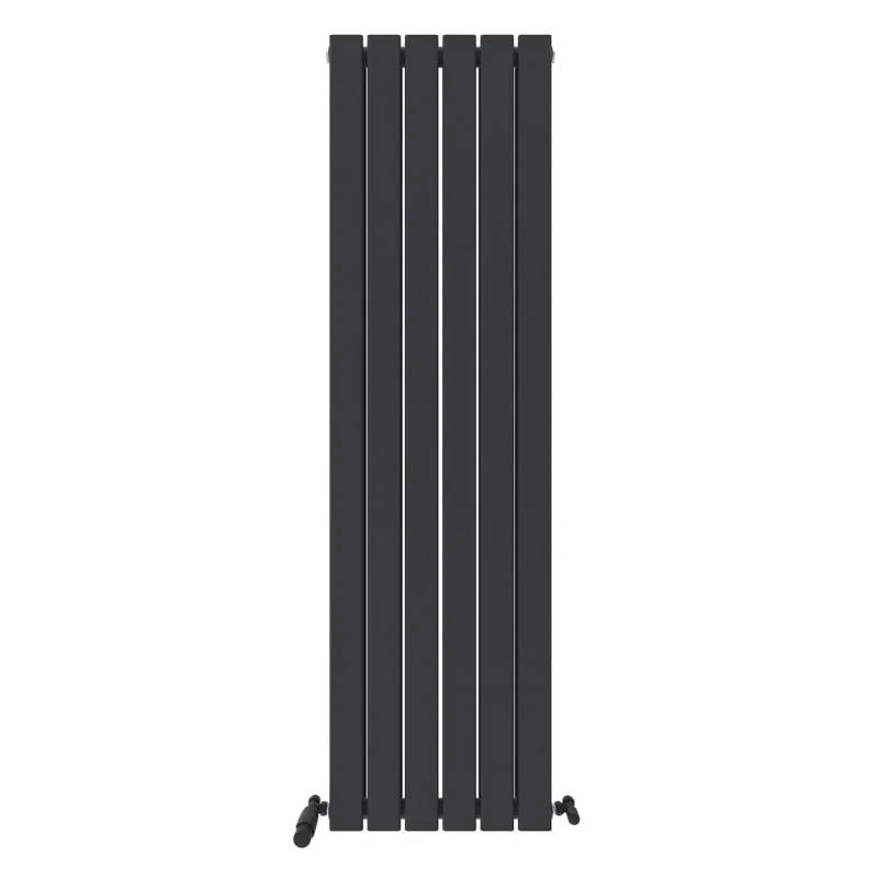 iBathUK Apex Tall Vertical Radiator, Double Flat Panel Radiators, 1600x456mm Slim Radiator, Wall Mounted for Bathroom,Kitchen,Living Room- Anthracite