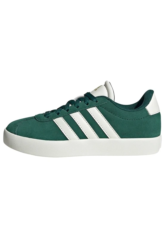 adidas VL Court 3.0 Shoes - Green Suede Boys Fashion Trainers