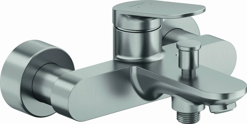 Duravit Wave WA523000070 Bath Mixer Tap Brushed Stainless Steel
