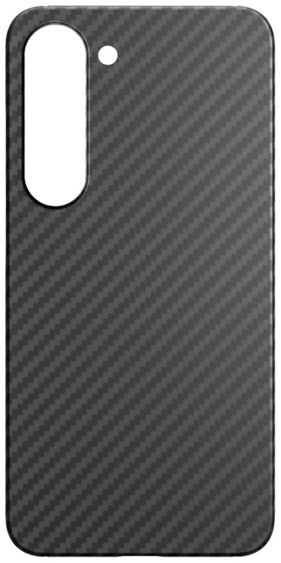 Black Rock - Carbon Case Ultra Thin Suitable for Samsung Galaxy S23 | Aramid Mobile Phone Case, Fibre Cover, Wireless Charging, Premium (Black)