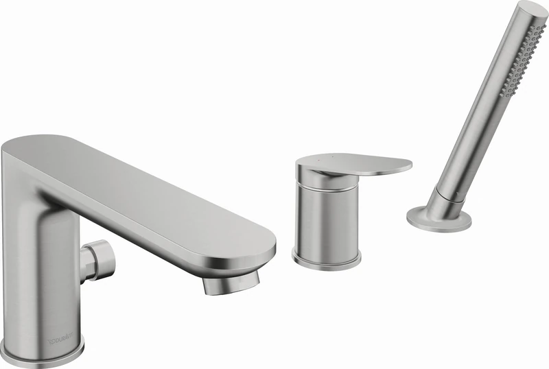 Duravit Wave WA526000070 Bath Mixer Tap Brushed Stainless Steel