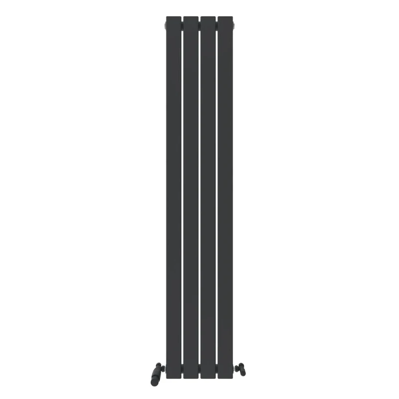 iBathUK Apex Tall Vertical Radiator, Single Flat Panel Radiators, 1600x306mm Slim Radiator, Wall Mounted for Bathroom,Kitchen,Living Room- Anthracite