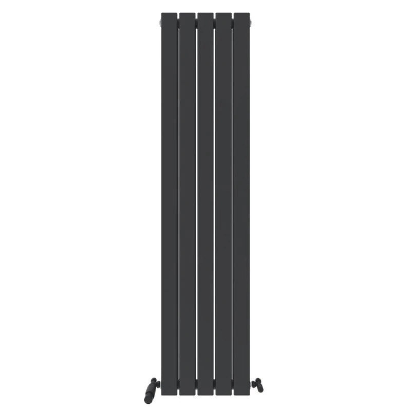 iBathUK Apex Tall Vertical Radiator, Double Flat Panel Radiators, 1600x380mm Slim Radiator, Wall Mounted for Bathroom,Kitchen,Living Room- Anthracite