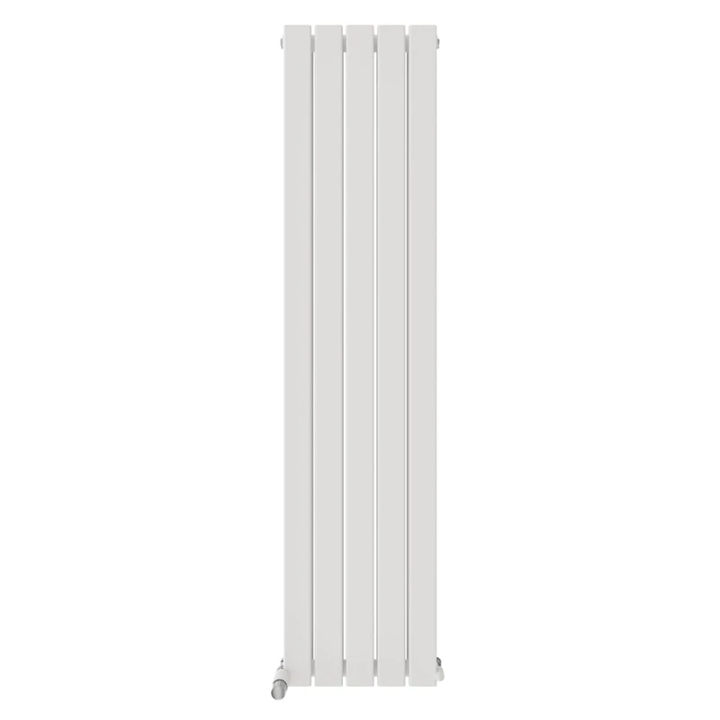 iBathUK Apex Wall Mounted Vertical Double Slim Flat Panel Radiator, 5-Column Steel, Hydronic Central Heating, High Thermal Output, Modern Designer Radiator for Bathroom in Matt White, 1600x380 mm - Image 1