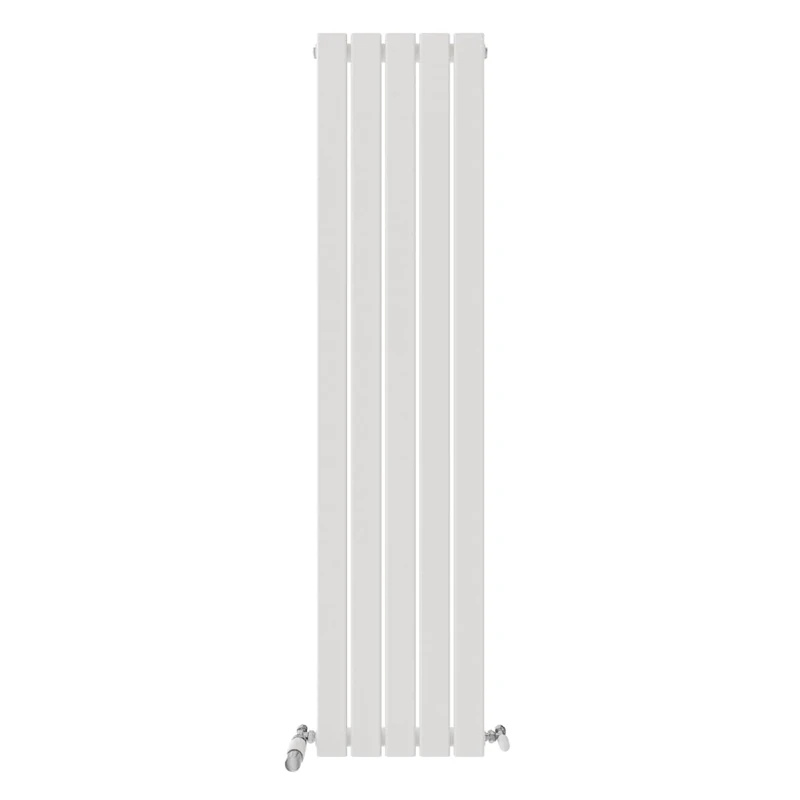 iBathUK Apex Tall Vertical Radiator, Single Flat Panel Radiators, 1600x380mm Slim Radiator, Wall Mounted for Bathroom,Kitchen,Living Room- White