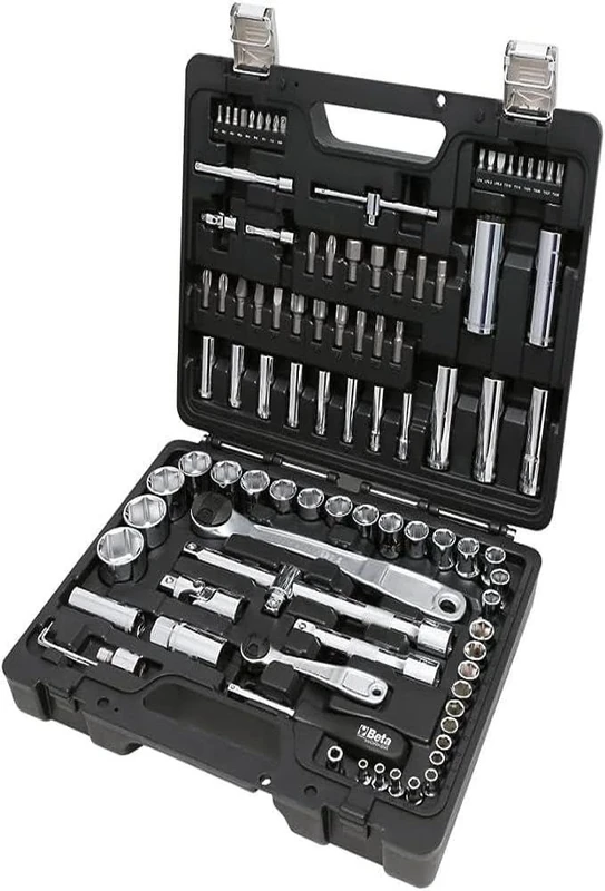 BETA BW 903E/C98 45-Piece Hexagon Socket Set with 35 Screwdriver Bits 4 x Bent Hexagon Keys and 14 Accessories in Plastic Case