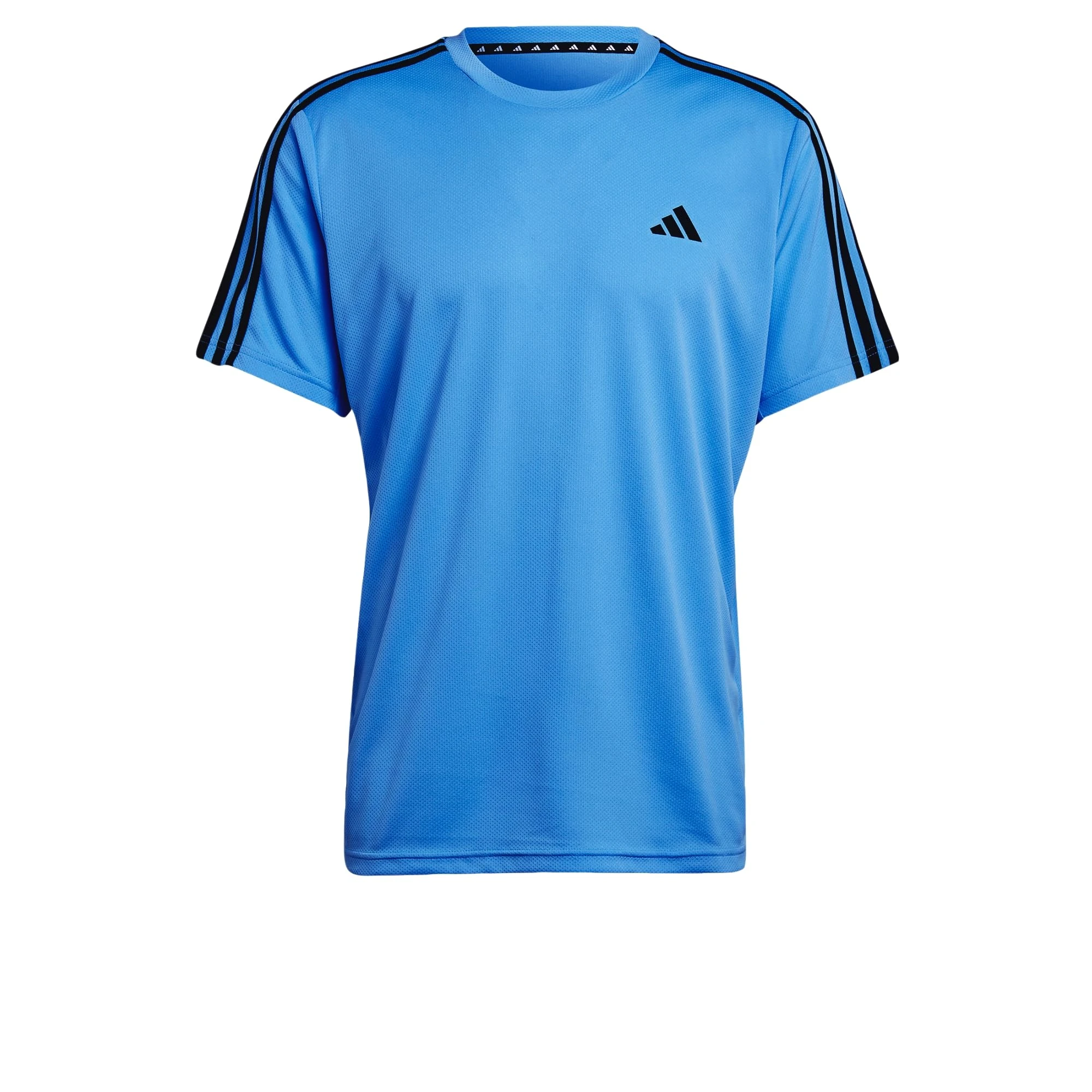 adidas Men's Train Essentials 3-Stripes Training Tee, Blue Burst/Black, L