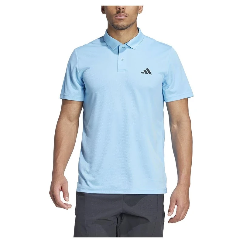 adidas Men's Train Essentials Training Polo Shirt, semi Blue Burst/Black, XL