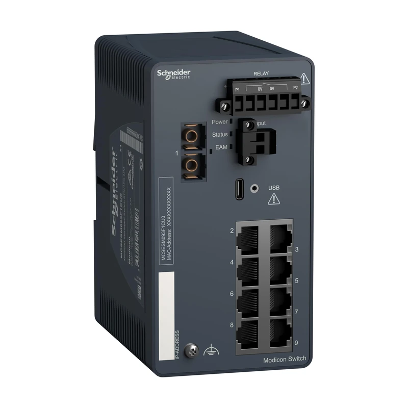 Schneider MCSESM093F1CU0, Switchgestprof_8X100Txrj45,1X100Fxfomult (EAN 3606481463340)