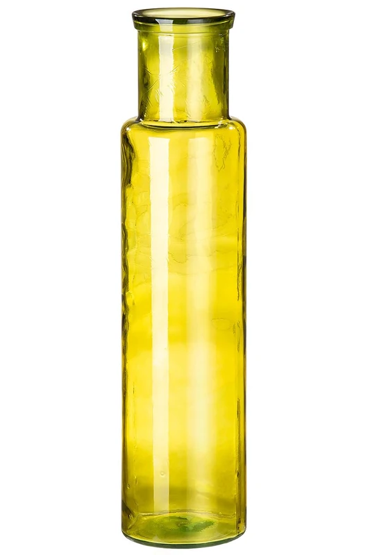 GILDE Vase Noa Glass Yellow Height 75 cm Diameter 18 cm Decoration Home Accessory Gift Idea Flower Vase
