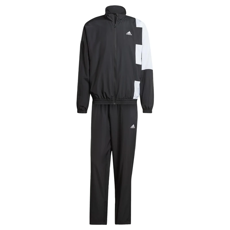 adidas Men's Sportswear Colorblock Track Suit, Black/White, S