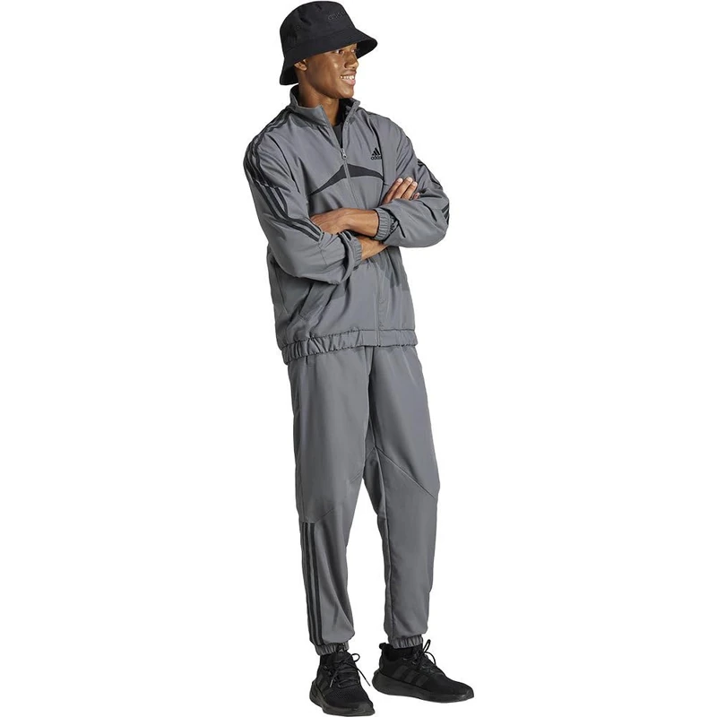 adidas Men's Sportswear Woven Chevron Track Suit, grey five, L