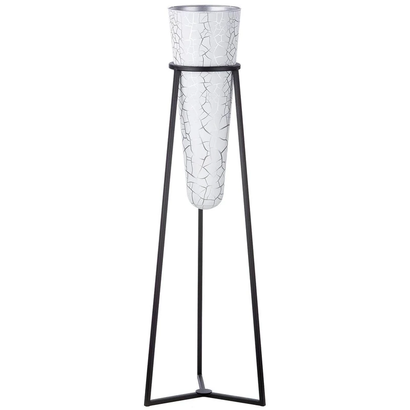 GILDE Vase, Glass Metal, Höhe 82 cm