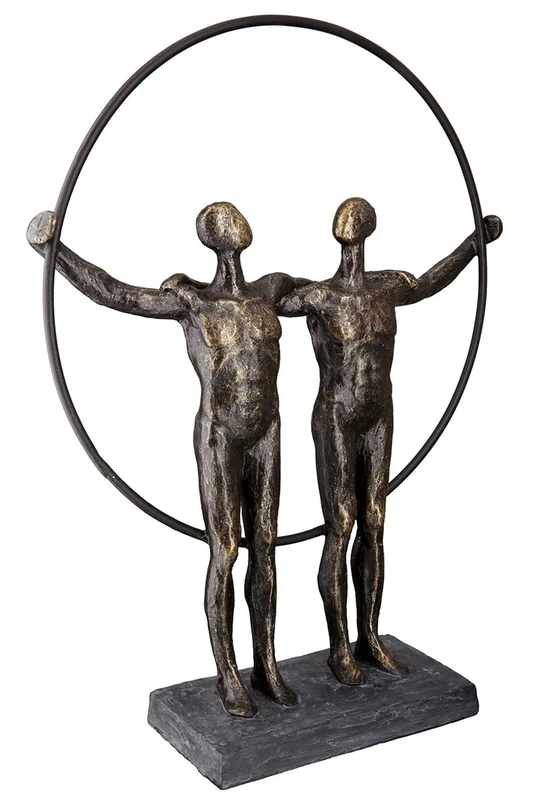 GILDE Decorative Sculpture, Resin, Höhe 35 cm