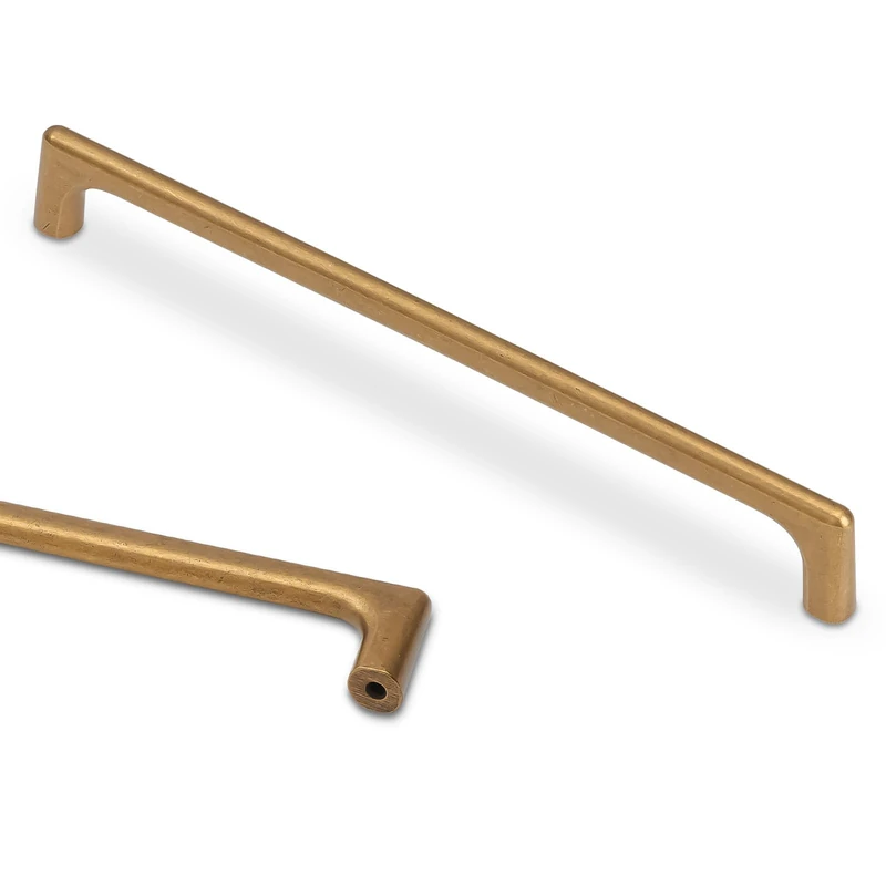 BUKOBYHE 10 Pack 7.5Inch Kitchen Cabinet Handles Antique Brass Cabinet Pulls Vintage Drawer Pulls Aged Gold Bronze Kitchen Hardware Solid Kitchen Handles for Cabinets Cupboard Handles Drawer Handles