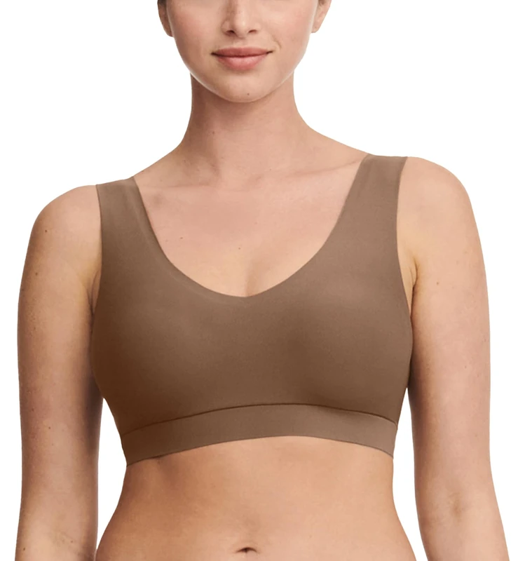 Chantelle Women's Soft and Stretchy Bra T-Shirt Opaque, Cocoa Brown, XS/S
