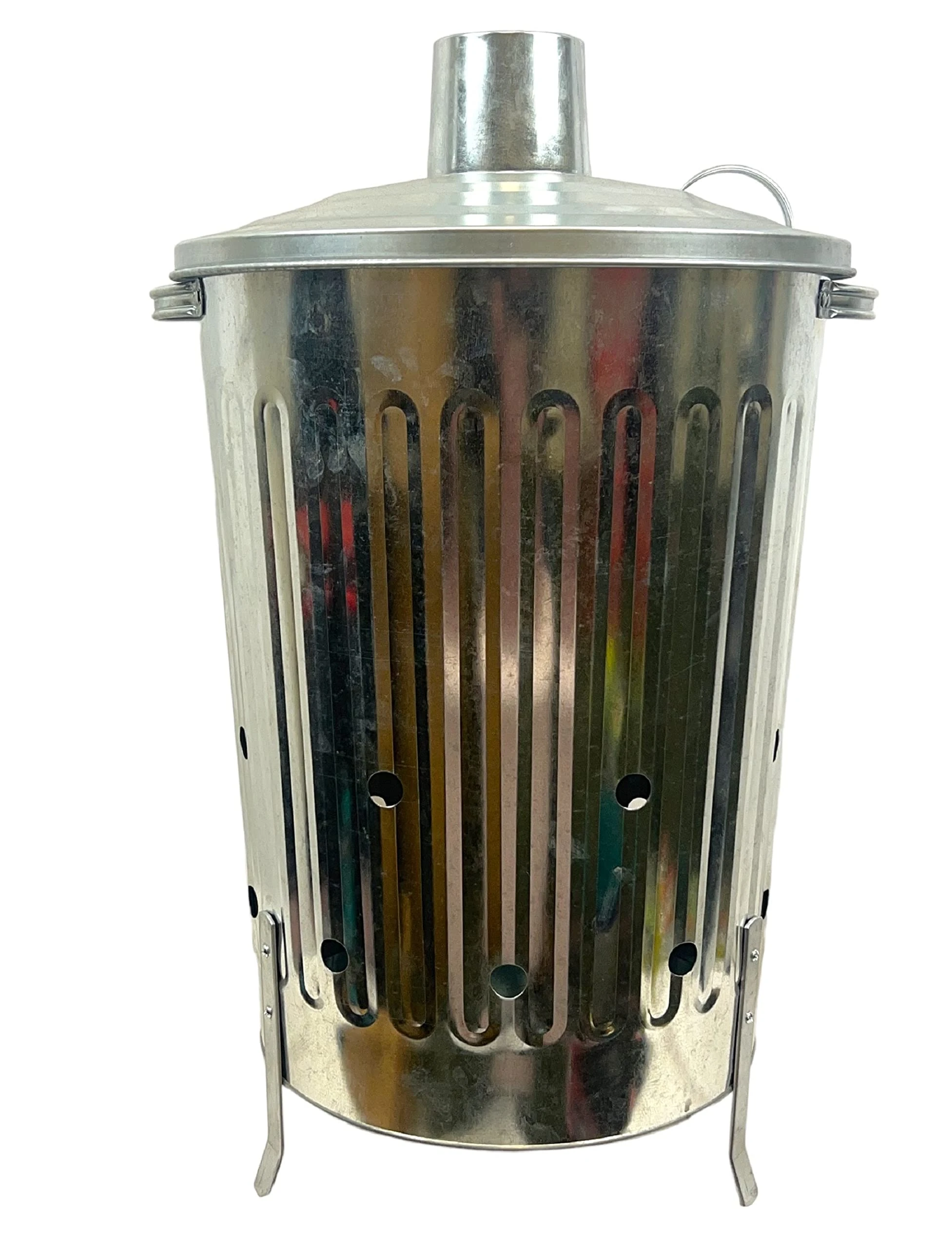 OptiProducts 60 Litre 60L Large Galvanised Metal Incinerator Recycle Garden Rubbish Fire Burning Bin Leaves Wood Burner