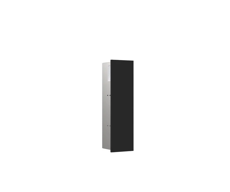 Emco asis Pure 975551 Toilet Module Flush-Mounted Right Stop 600 x 170 mm Colour: Matte Black - Image 1