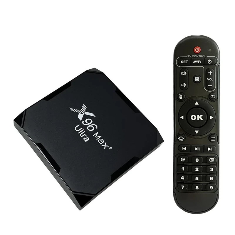 X96 Max Plus Ultra TV Box Android 11 Amlogic S905X4 4GB 32GB Support AV1 H.265 HEVC, 4K 60FPS 2.4G/5G Dual WiFi BT4.0, USB3.0