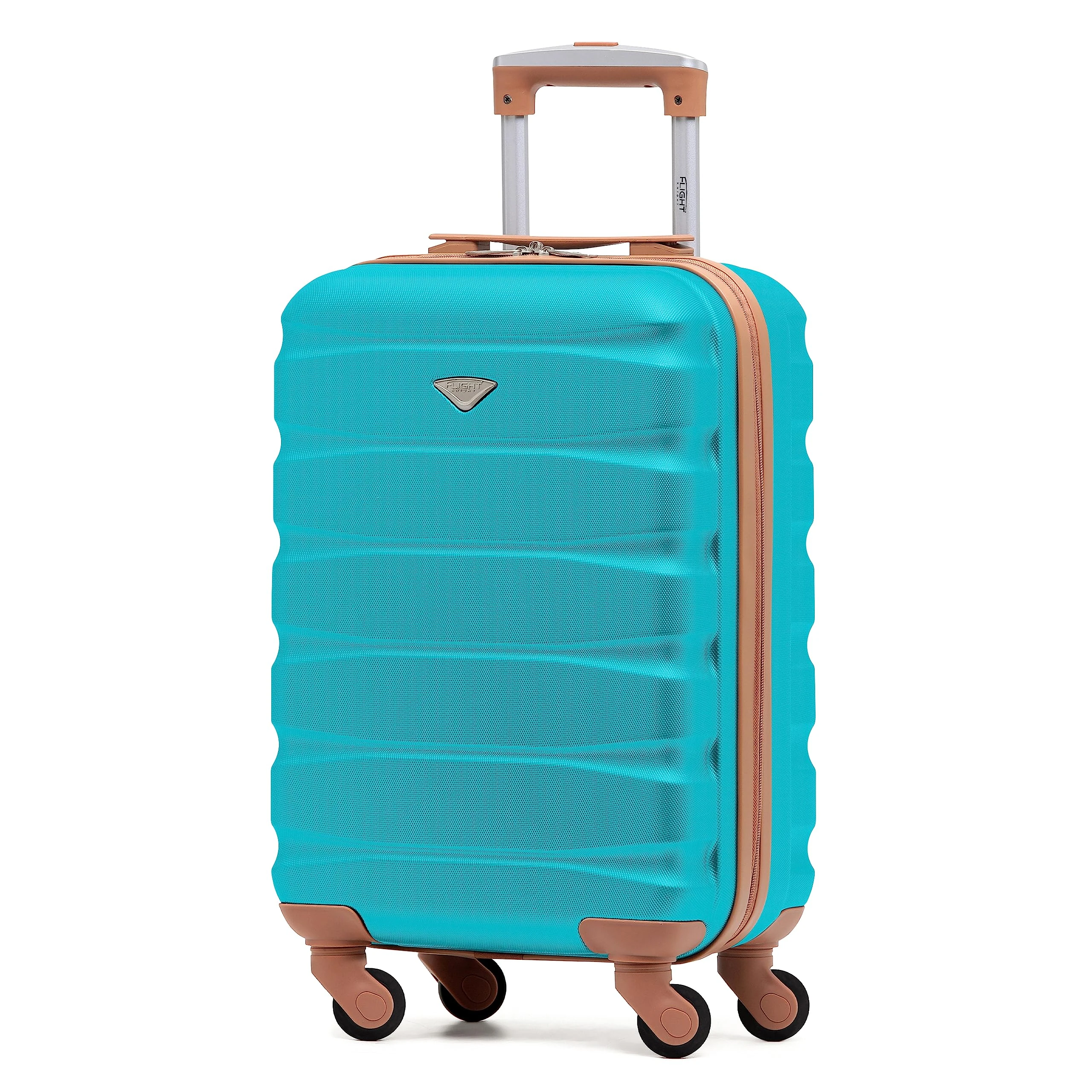 Flight Knight Lightweight 4 Wheel ABS Hard Case Medium Suitcase Approved for Over 100 Airlines Including easyJet, British Airways, Ryanair, Jet2, Emirates & Many More - Check-in Medium Size 25"